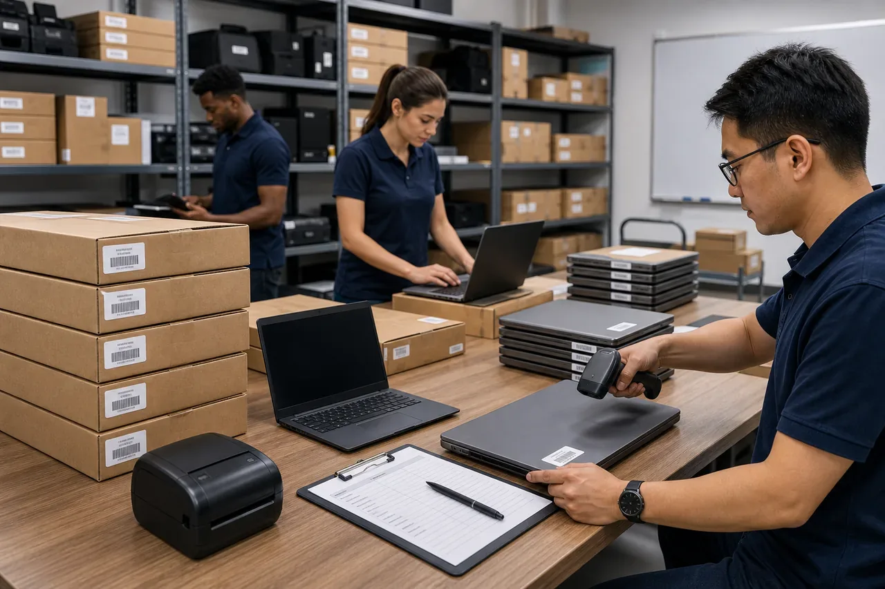 Procurement-ready network bill of materials reviewed beside switches routers and access points